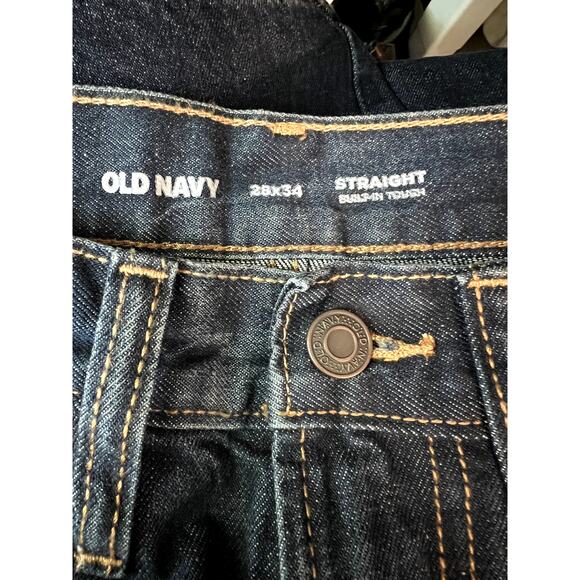 Old Navy Original Taper Wow Straight Non-Stretch Jeans Men's 28x34 RINSE NewPoly - Picture 4 of 4